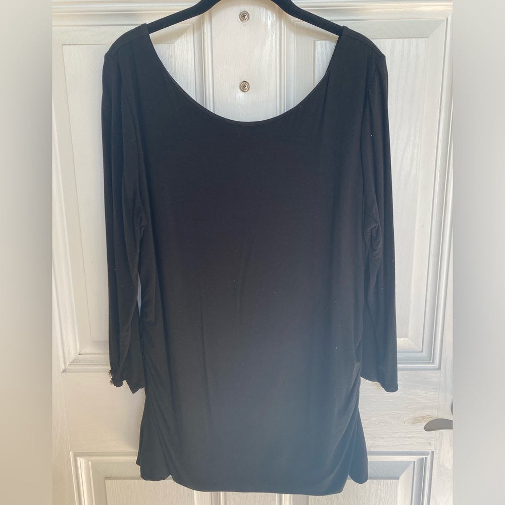 White House Black Market 3/4 Sleeve Scoopneck Tee